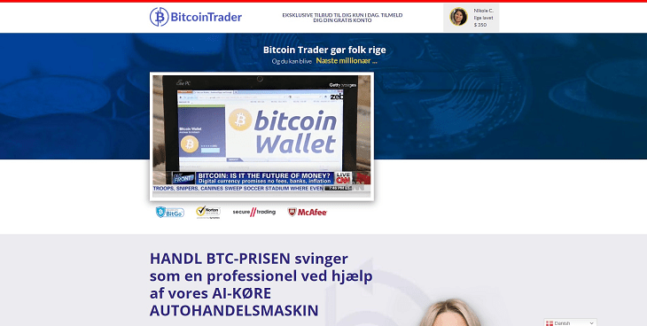 Mainpage Screenshot Bitcoin Trader