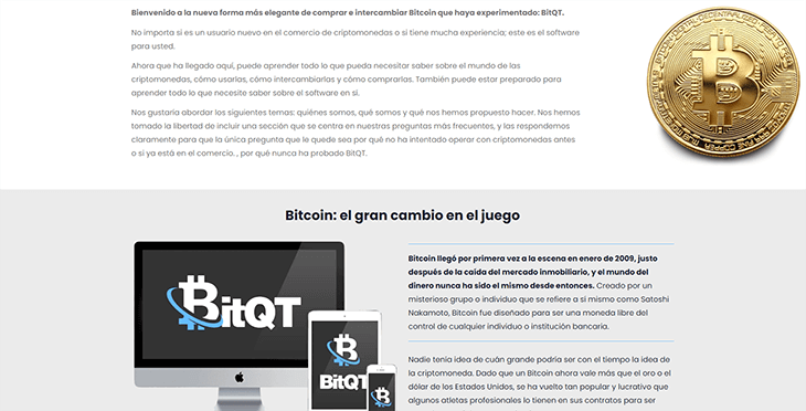 Mainpage Screenshot BitQT ES_2