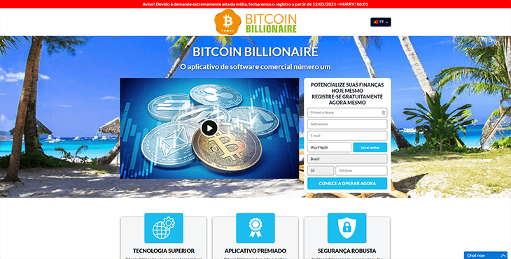 Mainpage Screenshot Bitcoin Billionaire BR