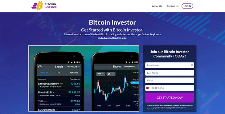 Mainpage Screenshot Bitcoin Investor DK