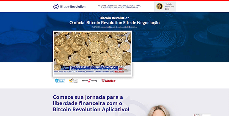 Mainpage Screenshot Bitcoin Revolution PT