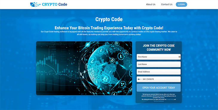 Mainpage Screenshot Crypto Code FI