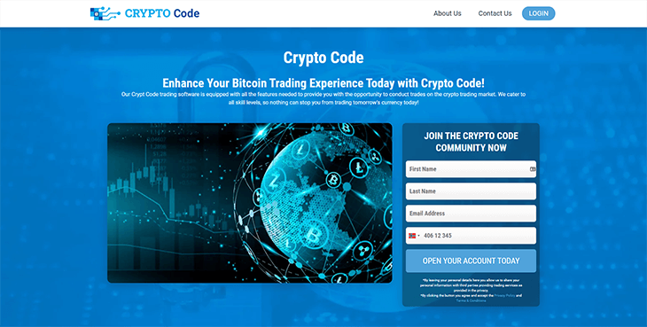 Mainpage Screenshot Crypto Code NO