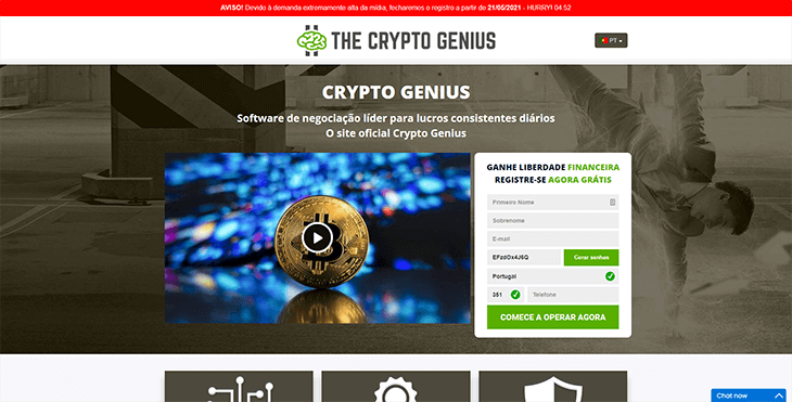 Mainpage Screenshot Crypto Genius PT