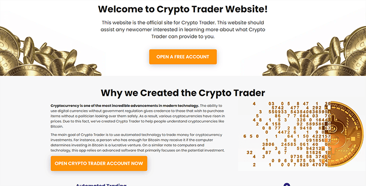 Mainpage Screenshot Crypto Trader_2