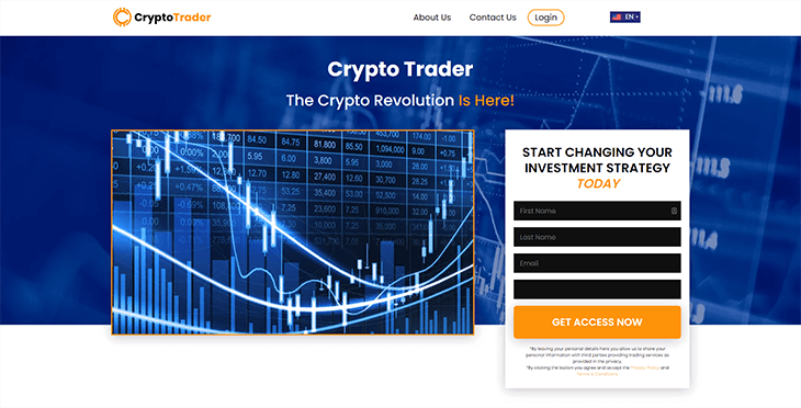 Mainpage Screenshot Crypto Trader