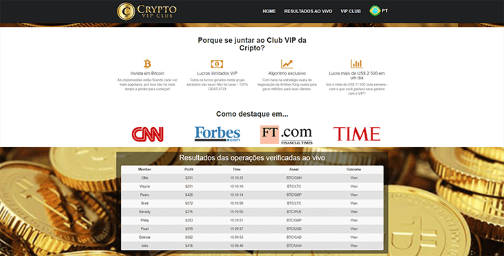Mainpage Screenshot Crypto VIP Club PT_2