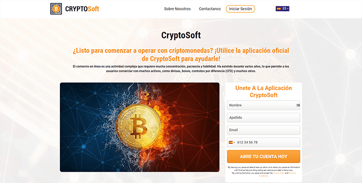 Mainpage Screenshot Cryptosoft ES