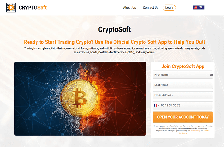 Mainpage Screenshot Cryptosoft