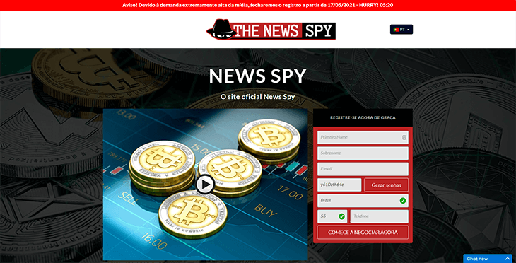 Mainpage Screenshot The News Spy BR