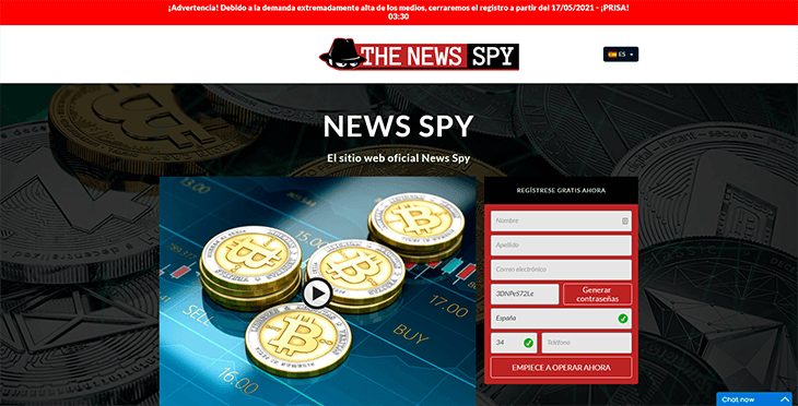 Mainpage Screenshot The News Spy ES