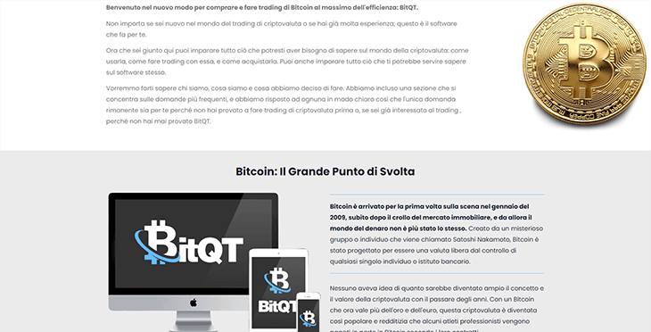 Mainpage Screenshot BitQT IT_2