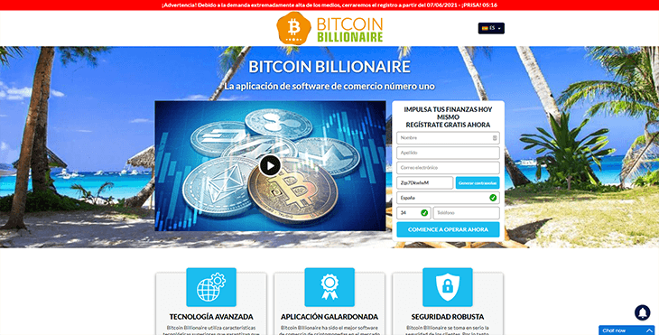 Mainpage Screenshot Bitcoin Billionaire ES