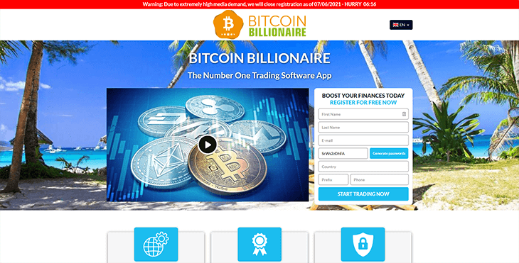 Mainpage Screenshot Bitcoin Billionaire