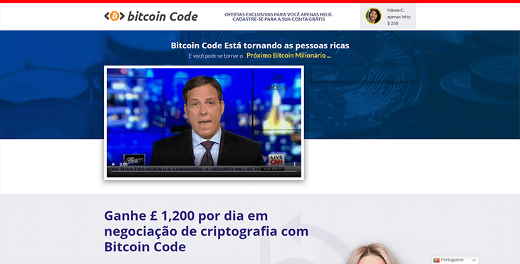 Mainpage Screenshot Bitcoin Code PT