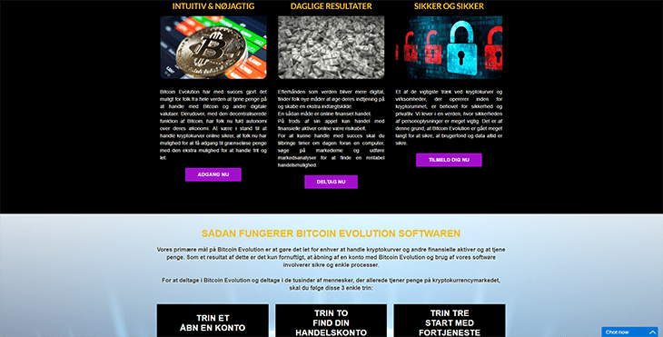 Mainpage Screenshot Bitcoin Evolution DK_2