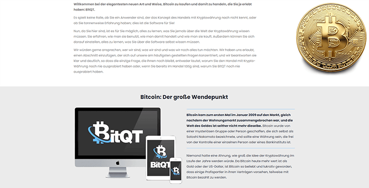 Mainpage Screenshot BitQT DE_2