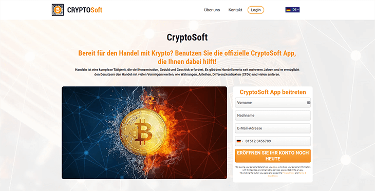 Mainpage Screenshot Cryptosoft DE