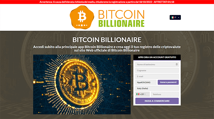 Mainpage Screenshot Bitcoin Billionaire IT