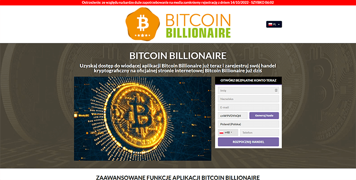 Mainpage Screenshot Bitcoin Billionaire PL