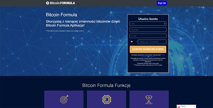 Mainpage Screenshot Bitcoin Formula PL