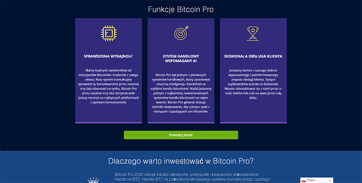 Mainpage Screenshot Bitcoin Pro 2 PL