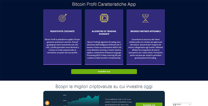 Mainpage Screenshot Bitcoin Profit IT_2