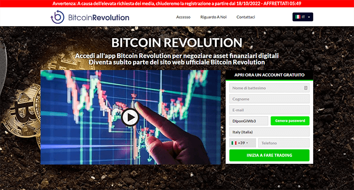 Mainpage Screenshot Bitcoin Revolution IT