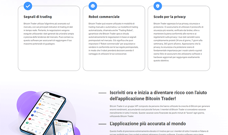 Mainpage Screenshot Bitcoin Trader IT_2