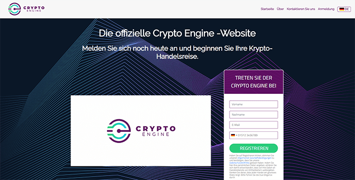 Mainpage Screenshot Crypto Engine DE