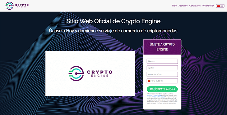 Mainpage Screenshot Crypto Engine ES