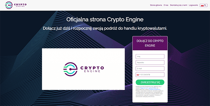 Mainpage Screenshot Crypto Engine PL