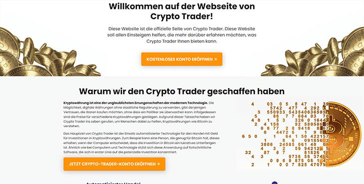 Mainpage Screenshot Crypto Trader DE_2