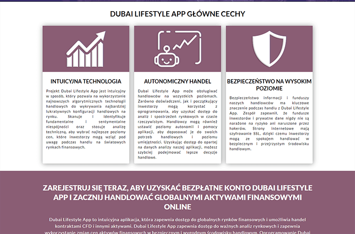 Mainpage Screenshot Dubai Lifestyle App PL_2