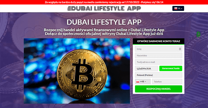 Mainpage Screenshot Dubai Lifestyle App PL