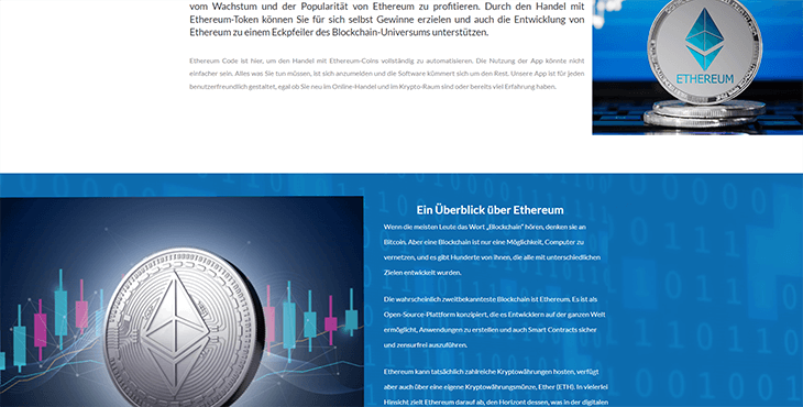Mainpage Screenshot Ethereum Code DE_2