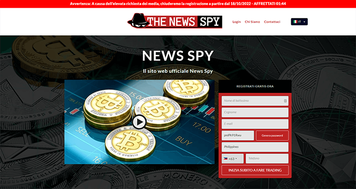Mainpage Screenshot The News Spy IT